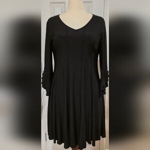 Cato Elegant Black Long Sleeve Dress